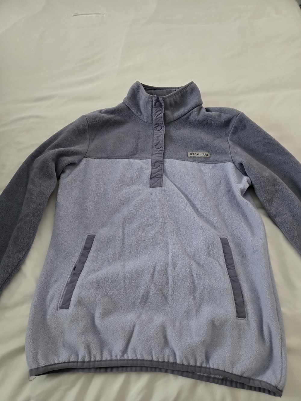 Columbia Two-Tone Lavender Snap Pullover Fleece